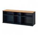 SKRUVBY طاولة تلفزيون, أسود-أزرق, ‎156x38x60 سم‏ - IKEA
