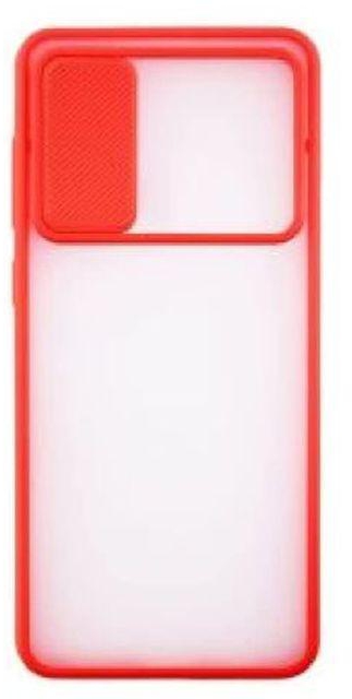 StraTG StraTG Clear and Red Case with Sliding Camera Protector for Samsung A10s - Stylish and Protective Smartphone Case
