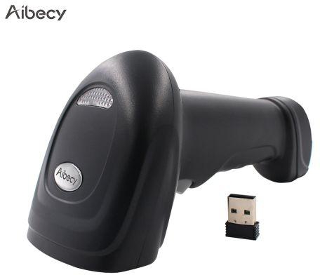 Aibecy Handheld 2.4G Wireless USB Wired 1D Barcode Scanner