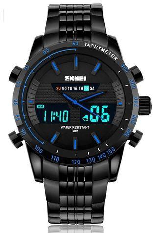 Skmei 2016 New Luxury Digital Black Military Sport WristWatch With Fully Functioning Chronograph
