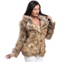 Bebe Glam Faux Fur Coat Spring Jacket for Women - Multi Color