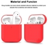 Protective Silicone AirPods Case - Separate Head - Red