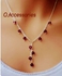 O Accessories Necklace Chain Silver _dark Red Crystal
