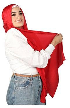 Casual Plain-Basic hijab Red