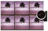 6-Piece Coaster Set Purple/White 7x7 centimeter