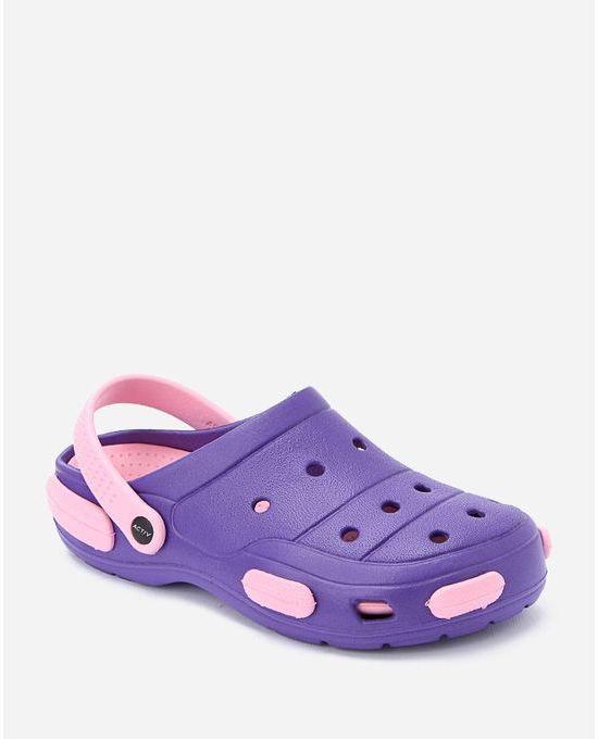 Activ Perforated Crocs - Pink & Purple
