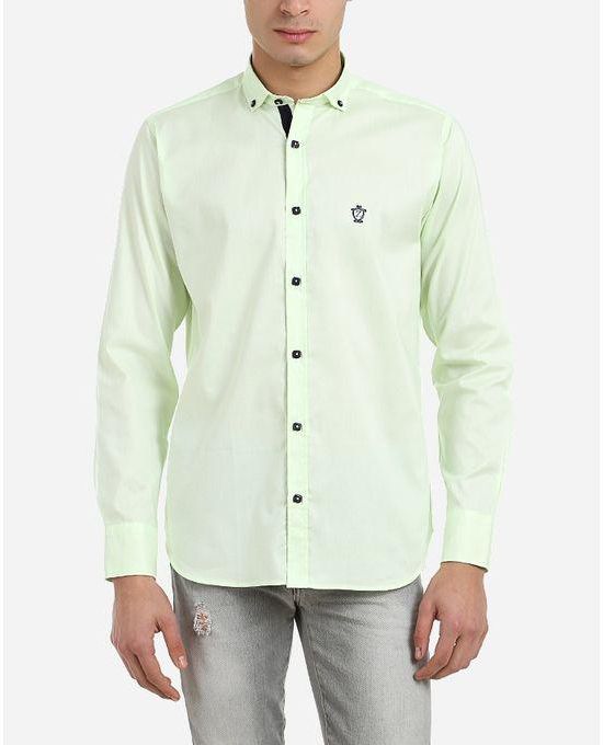 ZAD by Arac Buttoned Plain Shirt - Lime Green