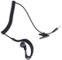 3.5 Mm Single Earpiece Ear-hook Earphone With Spiral Cable Walkie Talkie