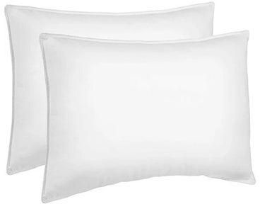 2-Piece Soft Luxurious Pillow Microfiber White 180 x 50centimeter