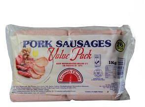 Farmers Choice Pork Sausages Value Pack 1 kg 26 Pieces