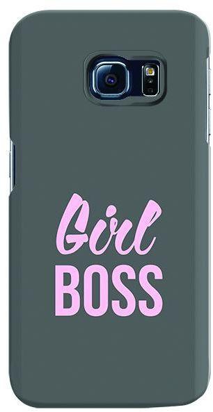 Stylizedd Samsung Galaxy S6 Edge Premium Slim Snap case cover Matte Finish - Girl Boss (Grey)