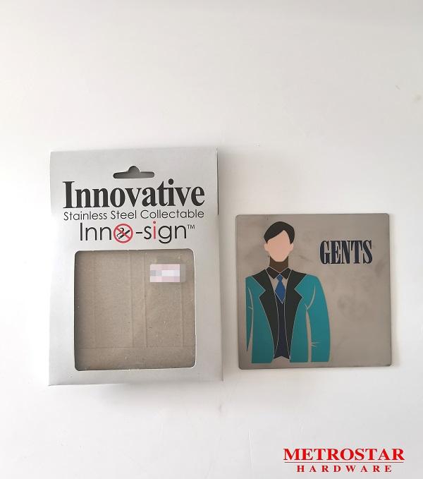 Innovative Stainless Steel Collectable Inno Sign "GENTS SQUARE"