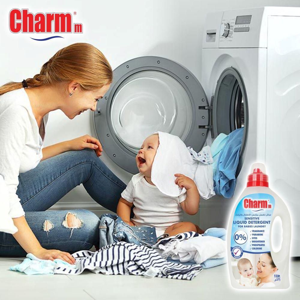 Charmm - Sensitive Laundry Liquid for Babies Laundry 1L- Babystore.ae
