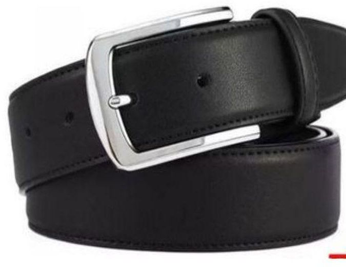 Fashion School Belt - Mens Buckle Comfortable Belt - BLACK