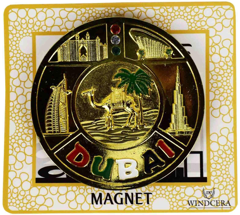 Windcera Ahlan UAE Themed Round Magnet Plate Multicolour