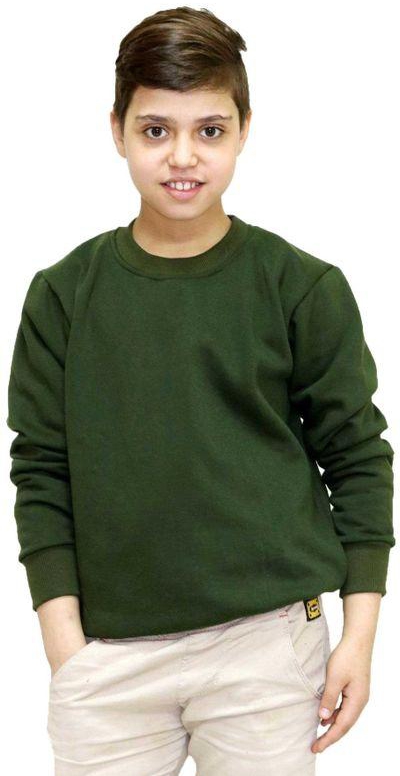 OneHand Basic Sweatshirt Melton Cotton For Kids - Olive