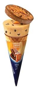 London Dairy Chocolate Caramel Ice Cream Cone 110 ml