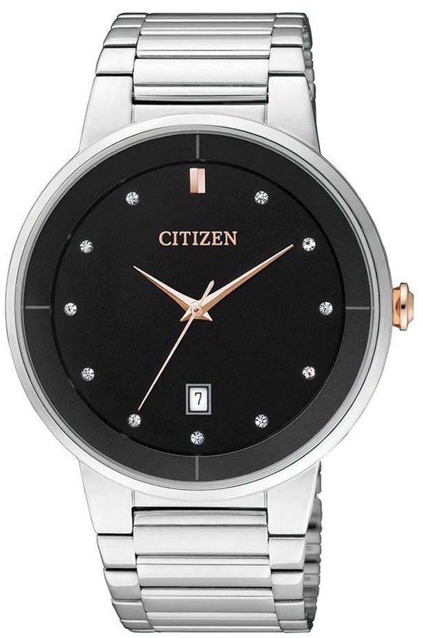 Citizen BI5014-58E Quartz  Mens Watch Gold Stainless Steel Black Dial