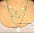O Accessories Necklace Chain Silver _turquoise Stone ، Pearl ,silver Coins