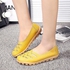 Fashion Women Leather Loafers Flats Weave Style Hollow Slip On Casual Sandal Peas Shoes