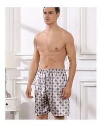 Printed Pyjama Shorts Silver