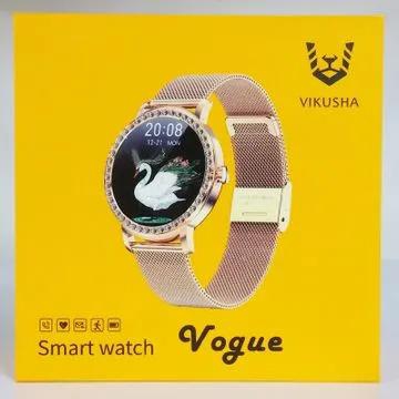 VIKUSHA Vogue Smart Watch Bracelet Fitness Activity Tracker IP67 Waterproof With Heart Rate Monitor, Sleep Monitor, Step Counter, Calorie Counter For Men Women Gold M