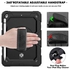 Rugged Shockproof Drop Protection Cover With Kickstand/Shoulder Strap For Apple Ipad 10.2 Black