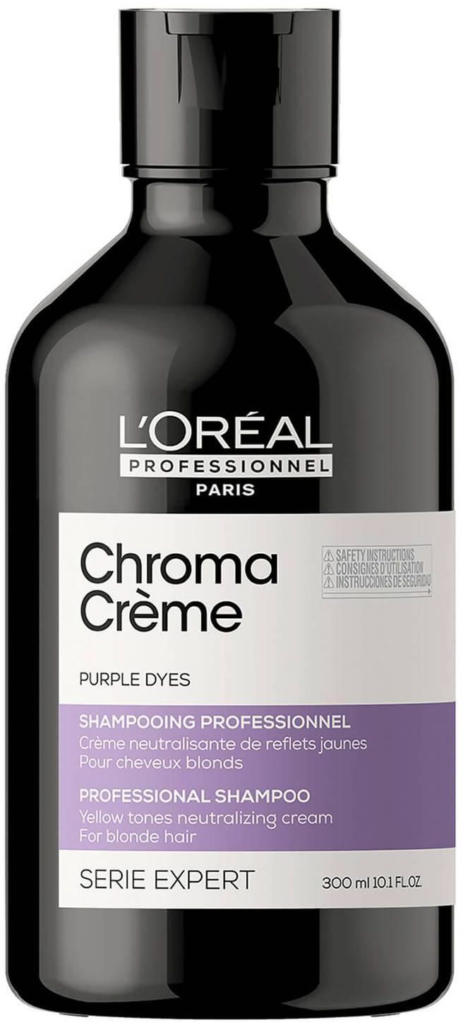 L'Oréal Professionnel Paris Chroma Crème Yellow-Tones Neutralizing Cream Shampoo - Blondes To Platinum Blondes 300ml