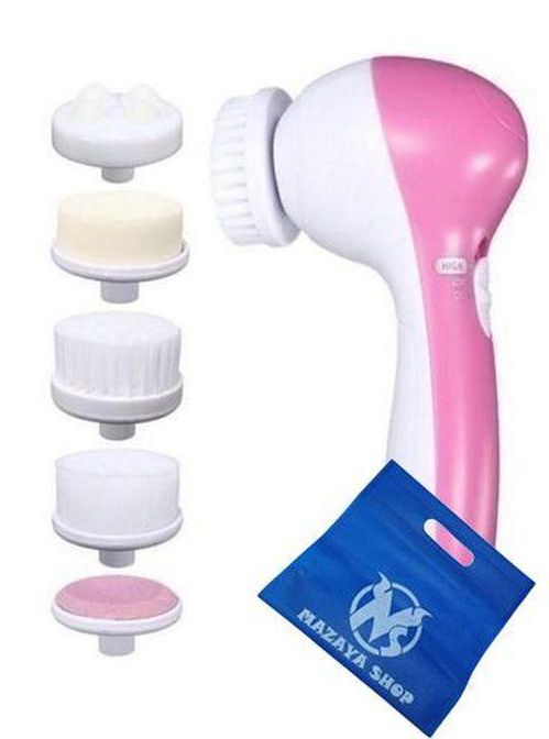 As Seen On Tv 5-in-1 Beauty Care Massager For Face & Body - White/Pink + mazaya bag