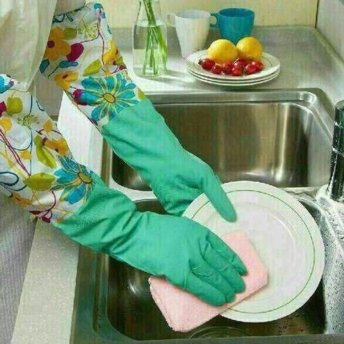 Dishwashing Gloves, Set Of Two Pieces - Light Green