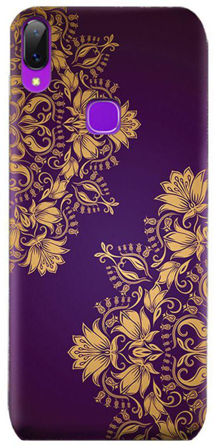 TPU Silicone Case with Floral Mandala Pattern For Vivo Y89 Purple