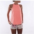 Sunweb Fashion Sleeveless Tank Tops Asymmetric Hem Pure Color Slim Casual Basic Beach Tops ( Pink )