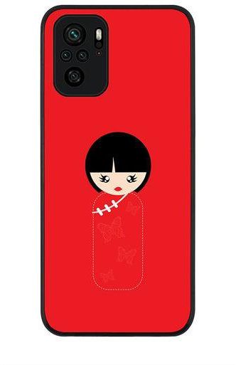 Rugged Black edge case for Redmi Note 10S/Redmi Note 10 4G Slim fit Soft Case Flexible Rubber Edges Anti Drop TPU Gel Thin Cover - Chinese Doll