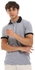 Andora Matching Collar & Sleeves Band Polo Shirt - Grey & Black