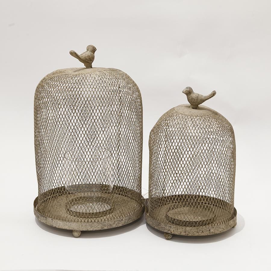Bird Cage Candle Holder Set of 2