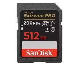 SanDisk SDXC Card Extreme Pro - 512GB, 200MB/s, V30, UHS-I, U3 for 4K Video