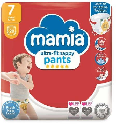 Mamia Ultra-dry Nappy Pants Size 7 (xxl), 28-pack