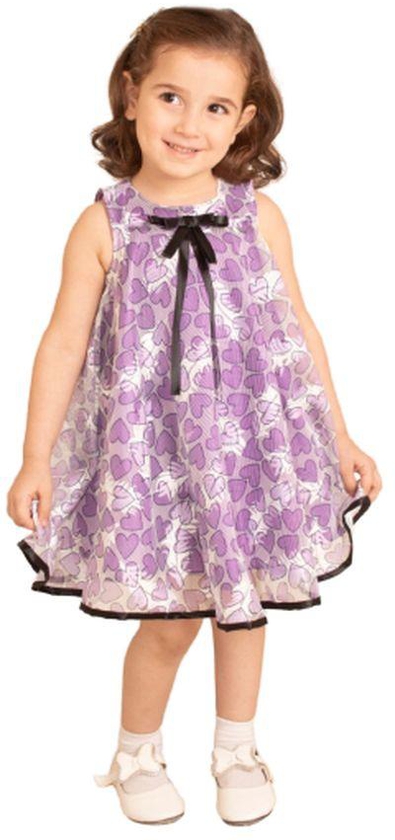Girls' Summer Short Dress - Purple