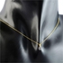 Vera Perla 18K Yellow Gold 0.07Ct Genuine Black Diamonds Solitaire Necklace