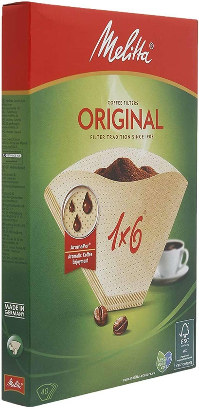 ميليتا 6 × 1 فلتر للقهوة 40 فلتر