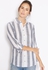 Wide Striped Roll Sleeve Shirt