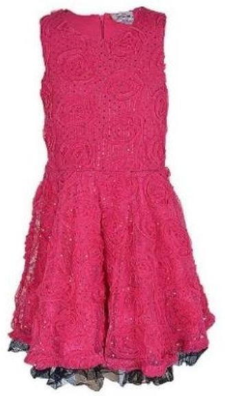 Nitwork Sleeveless Girl's Dress-Pink
