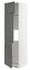 METOD خزانة عالية ثلاجة/فريزر مع 3 أبواب, أسود/Voxtorp رمادي غامق, ‎60x60x220 سم‏ - IKEA