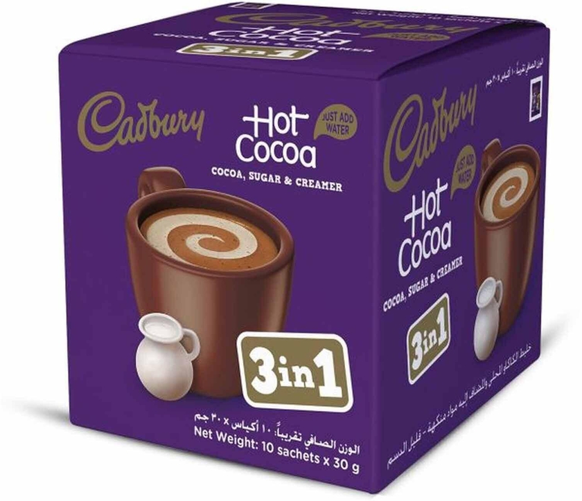 Cadbury 3-In-1 Hot Chocolate - 30 Gram x10