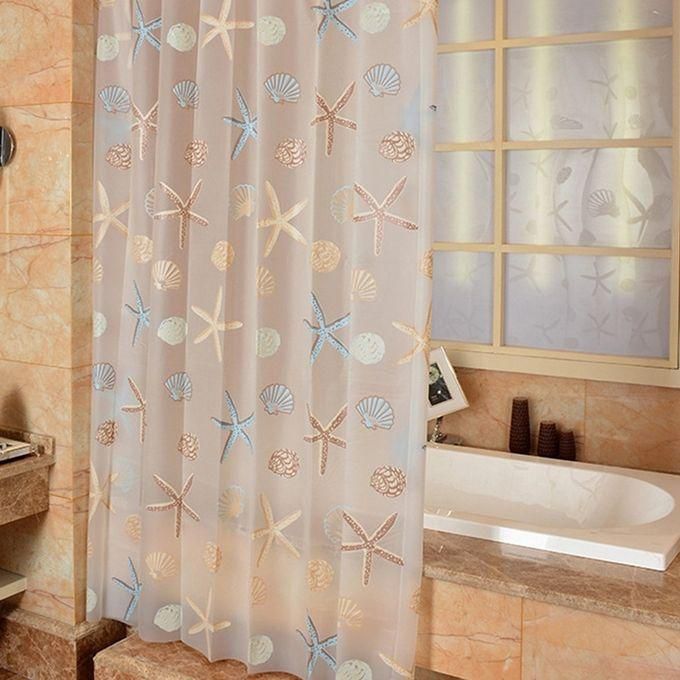 Beautiful & Quality Shower Curtain With Hooks 180cm*180cm