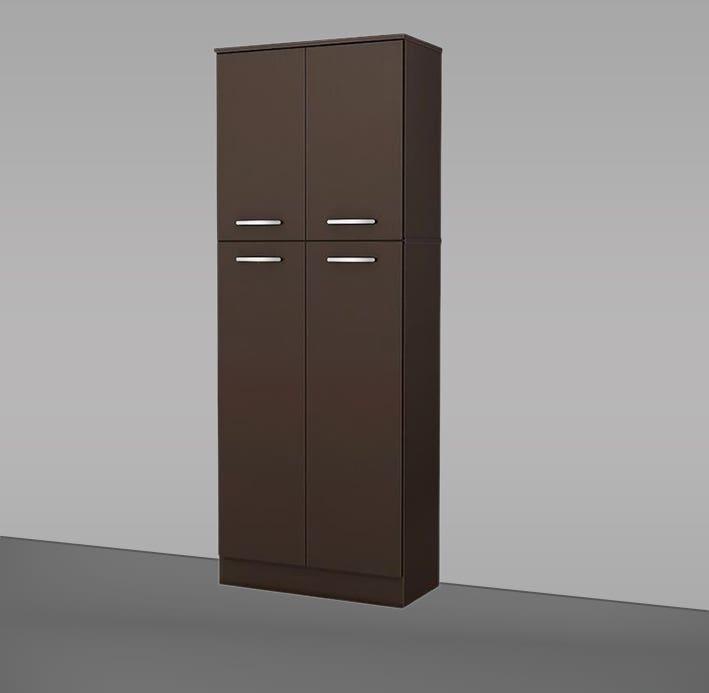 Get MDF Wood Clothes' Cabinet 4 Door, 60x35x180 Cm - Brown with best offers | Raneen.com