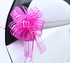 Pink Azalea Organza Pull Bow Ribbon for Craft , Wedding Decoration Gift ribbon Butterfly Hand Flower Wedding Car Sheer Garland