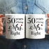 SUUURA-OO 50th Anniversary Mug Set, Vintage 50th Milestone Birthday Decorations Gift Mugs Set, Mr. Right & Mrs. Always Right Coffee Mugs Set Gifts for Couple Mom Dad Wife Husband-46