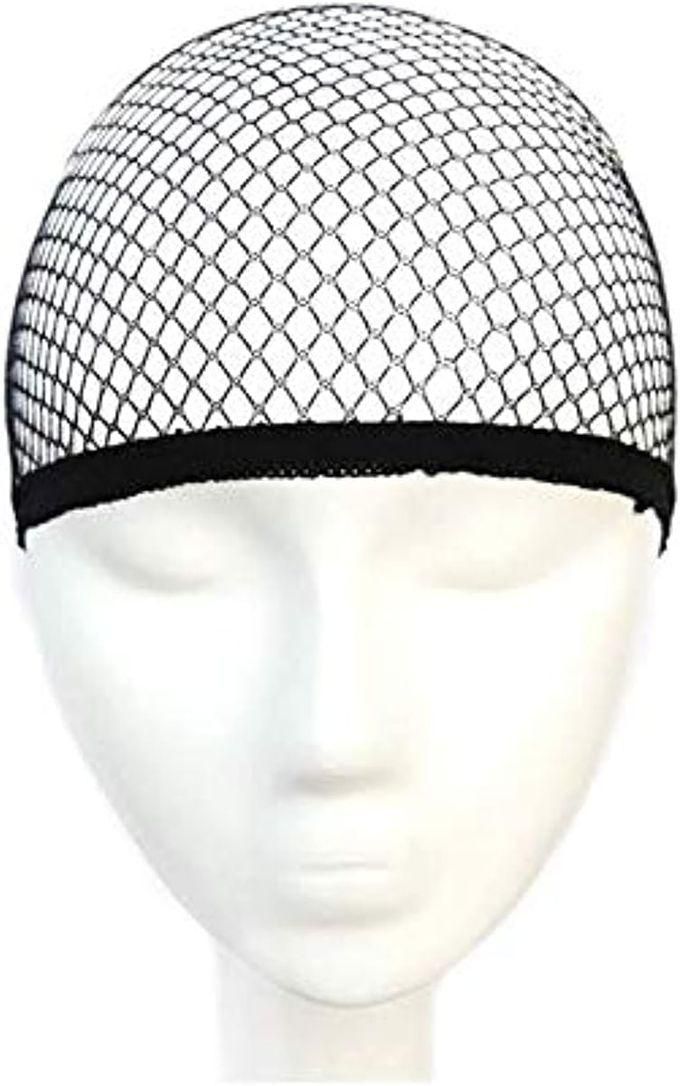 قبعة شبكية لتثبيت الشعر المستعار مرنة قابلة للتمدد اسود