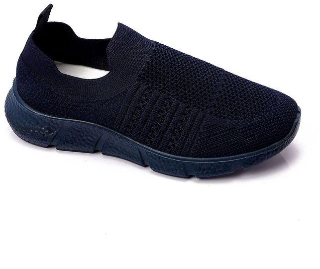 Roadwalker Rubber Sole Textile Slip On Sneakers - Navy Blue